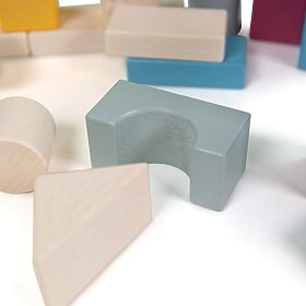 Bigjigs Toys Vödör 50 darabos építőkockával