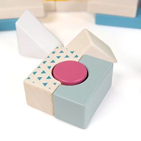 Bigjigs Toys Vödör 50 darabos építőkockával