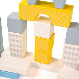 Bigjigs Toys Vödör 50 darabos építőkockával, Bigjigs Toys