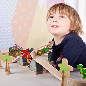Bigjigs Rail Bridge T-Rex-szel