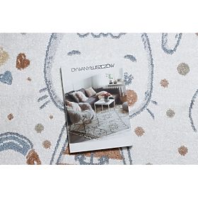 BONO 8441 kerek szőnyeg Nyuszi tengerész krém / kék