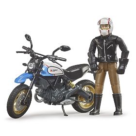 Bruder 63051 BWORLD Ducati Cafe Racer Scrambler motorkerékpár figurával