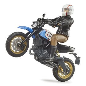 Bruder 63051 BWORLD Ducati Cafe Racer Scrambler motorkerékpár figurával