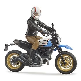 Bruder 63051 BWORLD Ducati Cafe Racer Scrambler motorkerékpár figurával