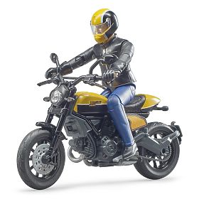 Bruder 63053 BWORLD Scrambler Ducati Cafe Racer motorkerékpár figurával