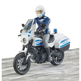 Bruder BWORLD Ducati Scrambler rendőrmotoros motoros figurával