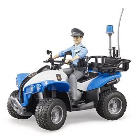 Bruder BWORLD kék rendőrségi quad figurával, Bruder