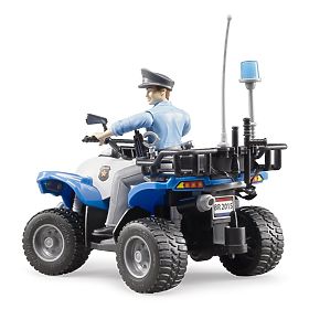 Bruder BWORLD kék rendőrségi quad figurával, Bruder