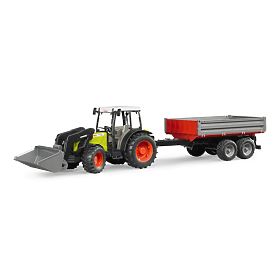 Bruder CLAAS Nectis 267F traktor rakodóval és pótkocsival, Bruder