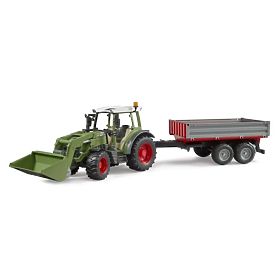 Bruder Fendt Vario 211 traktor homlokrakodóval és billenő pótkocsival