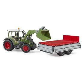 Bruder Fendt Vario 211 traktor homlokrakodóval és billenő pótkocsival