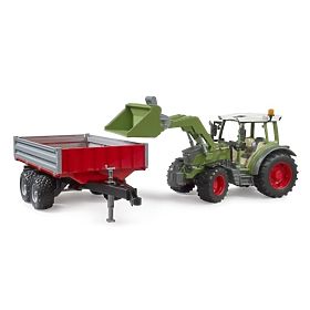 Bruder Fendt Vario 211 traktor homlokrakodóval és billenő pótkocsival