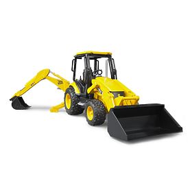 Bruder JCB MIDI traktor homlokrakodóval és kotrógéppel