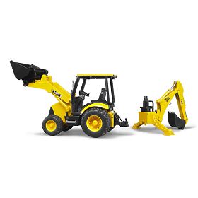 Bruder JCB MIDI traktor homlokrakodóval és kotrógéppel