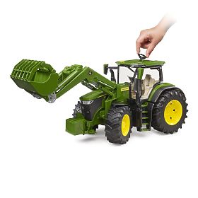 Bruder John Deere 7R 350 traktor homlokrakodóval