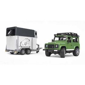 Bruder LAND ROVER ló szállítóval, Bruder