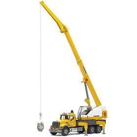 Bruder MACK Granite teherautó LIEBHERR daruval, Bruder