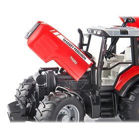 Bruder MASSEY FERGUSON traktor billenős pótkocsival piros