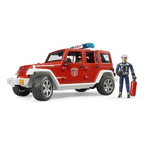 Bruder Piros Tűzoltó JEEP WRANGLER figurával és kiegészítőkkel