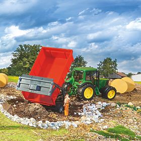 Bruder platós pótkocsi automatikus hátsó fallal