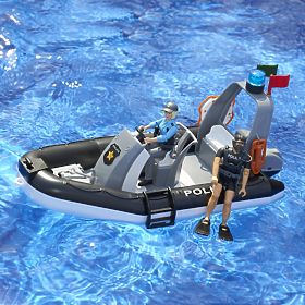 Bruder RAM Rendőrautó csónakkal és két figurával, Bruder