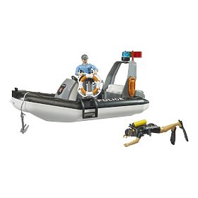 Bruder Rendőrségi csónak rendőrrel és búvárral - sérült csomagolás