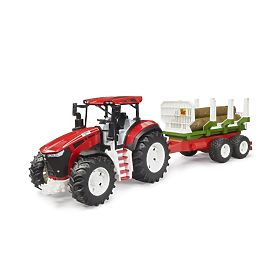 Bruder ROADMAX traktor fa szállító utánfutóval és rönkökkel