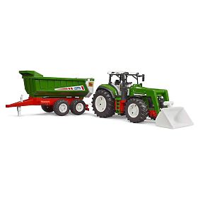 Bruder ROADMAX traktor homlokrakodóval és pótkocsival