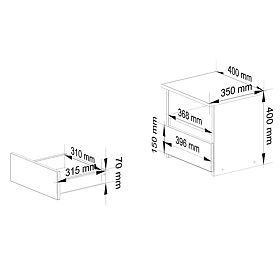 CL1 PK KOMÓD FEHÉR / GRAFIT SZÜRKE