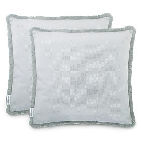 Dekoratív párnahuzat CLEAR szürke boho velvet mintával 45x45 ameliahome