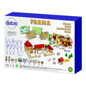 Detoa Fa Építőkészlet Farm 100 darab