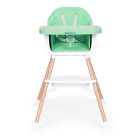 2 az 1-ben zöld gyerek etetőszék ECOTOYS