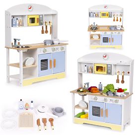 Gyermek konyha sütő mosógép mikrohullámú sütő 12 kiegészítő ECOTOYS, EcoToys