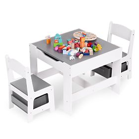 Gyermek bútor szett asztal + 2 szék táblával ECOTOYS, EcoToys