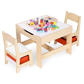 Gyerek bútor szett asztal + 2 szék táblával ECOTOYS