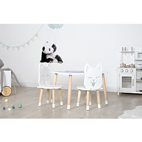Gyerek asztal székekkel - Liška - fehér, Ourbaby®