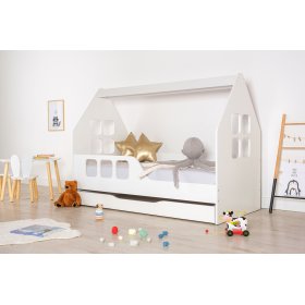 Házi ágy Woody 160 x 80 cm - fehér, Wooden Toys