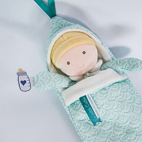 Doudou Jolijou Baba pólyás takaróban 20 cm