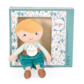 Doudou Jolijou Jules baba 16 cm zöld, Doudou Jolijou Paris