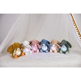 Doudou Zenélő doboz vetítéssel - Fehér nyuszi, Doudou et Compagnie Paris