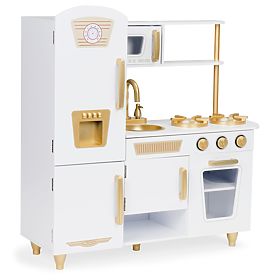 Nagy fehér-arany fa gyerek konyha ECOTOYS, EcoToys