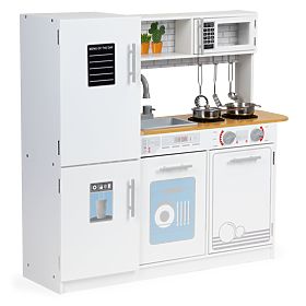 Fa konyha gyerekeknek LED világítással + edények ECOTOYS, EcoToys