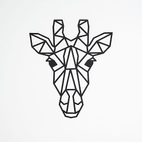 Fából készült geometrikus festmény - Zsiráf - különböző színekben