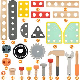 ECOTOYS Fa Gyermek Munkapad