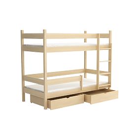 Elegáns emeletes ágy - természetes