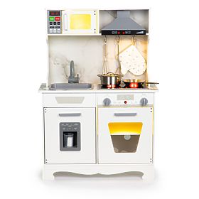 Fa gyermek konyha hangokkal és LED-del + tartozékok ECOTOYS, EcoToys