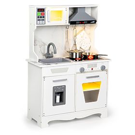 Fa gyermek konyha hangokkal és LED-del + tartozékok ECOTOYS, EcoToys