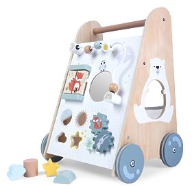 Fa járóka gyerekeknek mozgatható elemekkel ECOTOYS, MULTISTORE
