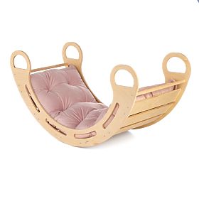 Fa Montessori fa hinta rózsaszín párnával - 100 cm