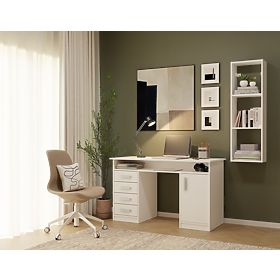 Fali polc COBI 1X3 - Modern fali polc 3 rekesz Matt Fehér, COBI